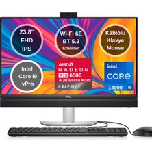 Dell Optiplex 7420 Intel Core I9 14900 Vpro 64GB 4tb 4gb RX6500 Ekran Kartı 23.8" Fhd Freedos All In One Bilgisayar