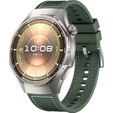 Sneezy Huawei Watch Gt6 Pro 46MM Ile Uyumlu Metal Tokalı Dikiş Desenli Dokuma Silikon Kordon