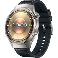 Sneezy Huawei Watch Gt6 Pro 46MM Ile Uyumlu Metal Tokalı Dikiş Desenli Dokuma Silikon Kordon