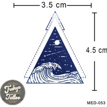 Yarı Kalıcı Dövme Üçgen Doğa Geçici Dövme MED-053