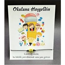 Okuluna, Sınıfına Hoşgeldin Hediyesi Ipli Gülen Yüzlü Bileklik 25 Adet Okul Hediyesi