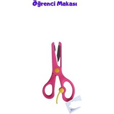 Öğrenci Çocuk Okul Etkinlik Makası, Karton Resim Pembe Penbe Makas, Pink Student Scissors