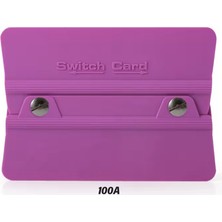 Switch Card Kare Ragle Ppf/tph Cam Filmi Çekme Uygulama Aparatı Teflonlu 100A Sertlik 10X6.9CM Mor