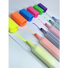Cengo Fosforlu Kalem 6 Adet Ultra Dirençli Siyah Renk Soft Pastel ve Neon Set Seçenekleri