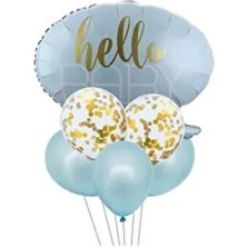 Düvenci Ticaret Çıtıpıtıstore Hoş Geldin Bebek & Baby Shower Partisi Mavi Renkli Balon Seti