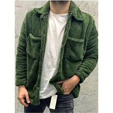 Unisex Peluş Polar Hırka Ceket