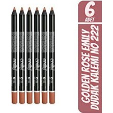 Golden Rose Emily Dudak Kalemi No 222 6 Adet Kahverengi Renk Pürüzsüz Sürüm Özellikli