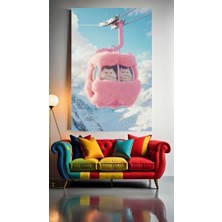 Özkacar Group Hayalimde Ki Teleferik V1 Ev Duvar Salon Güzellik Salonu Ofis Dükkan Dekarasyon Kanvas Tablo