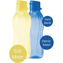 Tupperware Eco 500 ml Kapasite Mavi Plastik Suluk 2li Set BPA İçermez Hafif ve Kullanışlı