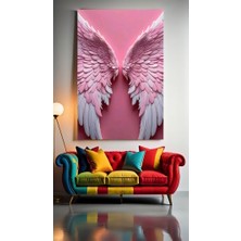 Özkacar Group Melek Kanatları V2 Ev Duvar Salon Güzellik Salonu Ofis Dükkan Dekarasyon Kanvas Tablo