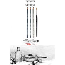 Cretacolor Graphite Aquarelle Pencil 4b-Hb-8b Fırçalı Set