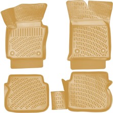 Rizline Volkswagen Caddy 2003-2010 Ile Uyumlu 3D Havuzlu Paspas Bej
