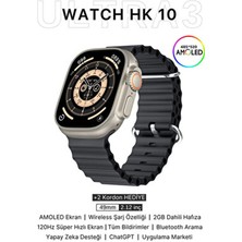 Hk 10 Ultra 3 2.02 Inc Süper Amoled Ekran Yapay Zeka Destekli Kordon Hediyeli Akıllı Saat