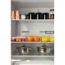 Okyanus Home 3'lü Kapaksız Şeffaf Buzdolabı Organizeri ve Saklama Kabı 3500ML