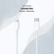 Spasibo Charge Pro USB-C to Lightning Kablo 20W PD Hızlı Şarj - iPhone 11/12/13/14 Pro Max ve iPad Uyumlu Data Kablosu
