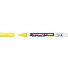 Edding Cam Kalemi 4085 Likit Tebeşir Kalemi (Sıvı Tebeşir) 1-2Mm Fosforlu Sarı (10 Lu Paket)