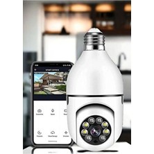 Ampul Kamera Harekete Duyarlı Gece Görüşlü Kablosuz Bebek Izleme Kamerası Güvenlik Akıllı Wifi 360HD