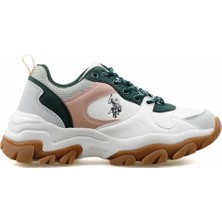 Tracky 5pr Beyaz Kadın Spor Ayakkabı Beyaz Yeşil-Beyaz-Yeşil