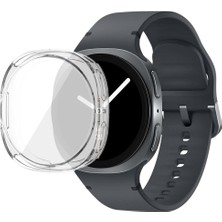 Samsung Galaxy Watch 8 44MM ile Uyumlu Kasa ve Ekran Koruyucu 360 Tam Koruma Silikon Kılıf