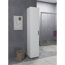 IRMAK DÜNYASI Irmak Mobilya Tek Kapaklı Çok Amaçlı Dolap 5 Raflı Beyaz Suntalam Mutfak Banyo Kiler Ölçüler 30x30 cm