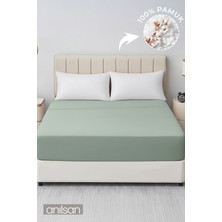 Düz Mint Yeşili Lastikli Çarşaf  %100 Pamuk Tek/çift Kişilik Ev, Otel Çarşafı,63 Tel