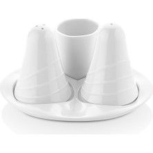 Külsan 1705SET.PW - Beyaz Tuzluk ve Biberlik Seti 14,4X10,5 Cm, Thermoset Melamin