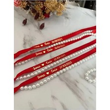 Incili Isimli Yüzük Kurdelesi Söz Kurdelesi ve Nişan Kurdelesi