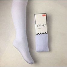 Monkabox Ekinoks Beyaz Pamuklu Düz Desenli Kadın Külotlu Çorap Tekli Dokuma Malzeme