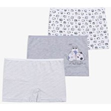 Koza İç Giyim Kız Çocuk 3'lü Desenli Boxer