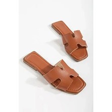 Miss Zülüf Kadın Kahverengi Suni Deri Günlük Tüm Sezonlar İçin Rahat Kullanım