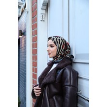 Perge Desenli Eşarp Siyah