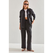 Kadın Beli Lastikli Pantolonlu Alt Üst Takım