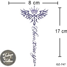 Yarı Kalıcı Dövme Geçici Taç ve Yazı Dövmesi GZ-747