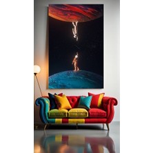 Özkacar Group Astronotlar V11 Ev Duvar Salon Güzellik Salonu Ofis Dükkan Dekarasyon Kanvas Tablo