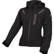 4riders Alice Pro Korumalı Softshell Kadın Motosiklet Montu Siyah Suya Dayanıklı Polyester Malzeme