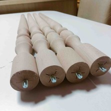 50CM 4'lük Ham Cnc Kesimli Dekoratif Masa&sehpa Ayağı