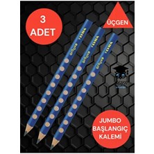 Üçgen Jumbo Başlangıç Kalemi 3 Adet Kalın Kurşun Kalem Lyra Groove