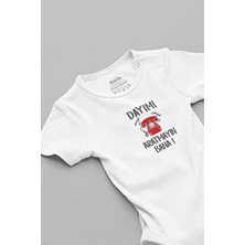 Overoz 5880-DAYI Unisex Dayımı Aratmayın Bana Baskılı Çıtçıtlı Bebek Body Tulum