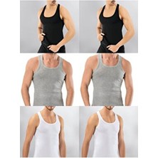 6 Adet Erkek Karışık Rambo Atlet, Erkek Iç Giyim, Erkek Rambo Atlet, Atletik Rambo Atlet