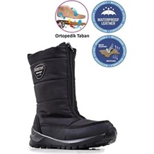 5547 Model Scooter Kadın Bot Su Geçirmez Düz Topuklu Hakiki Deri Yağmur Çizmesi