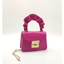 Max Kids Kız Çocuk El ve Omuz Çantası Suni Deri Düz Desenli Ergonomik Tasarım