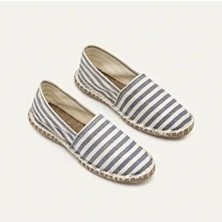 MUDO Çizgili Kanvas Espadril