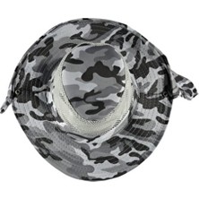 Kamuflaj Fileli Ense Korumalı Fötr Şapka