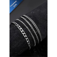 Paslanmaz 4 Adet Erkek Spor Çelik Bileklik Set