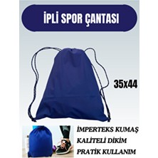 Sağdıç Saraciye Ipli Spor Çantası Su Geçirmez Polyester Orta Boy Düz Desenli Kamp Seyahat Fitness Koşu Bisiklet