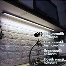 Dokunmatik Mutfak Tezgah Üstü Beyaz LED Işık Dimli 120 cm  (6000K)