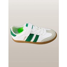 Pepino Çocuk Sneaker Spor Ayakkabısı Kadın Ortopedik Kauçuk Taban Beyaz Lastikli Bağlama ile Konforlu
