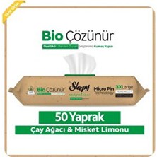 Mop Uyumlu Havlu 3 Xl Boyunda 50 Adet Çay Ağacı-Misket Limon