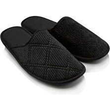 Ev Terliği Rahat Hediyelik Çeyizlik Misafir Terliği 37-45 Siyah Damat Terliği