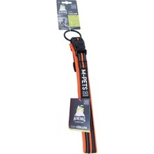 M-Pets Hiking Soft Orange M Kilit Mekanizmalı, Reflektörlü Boyun Tasması (Boyun 40 - 50 Cm)